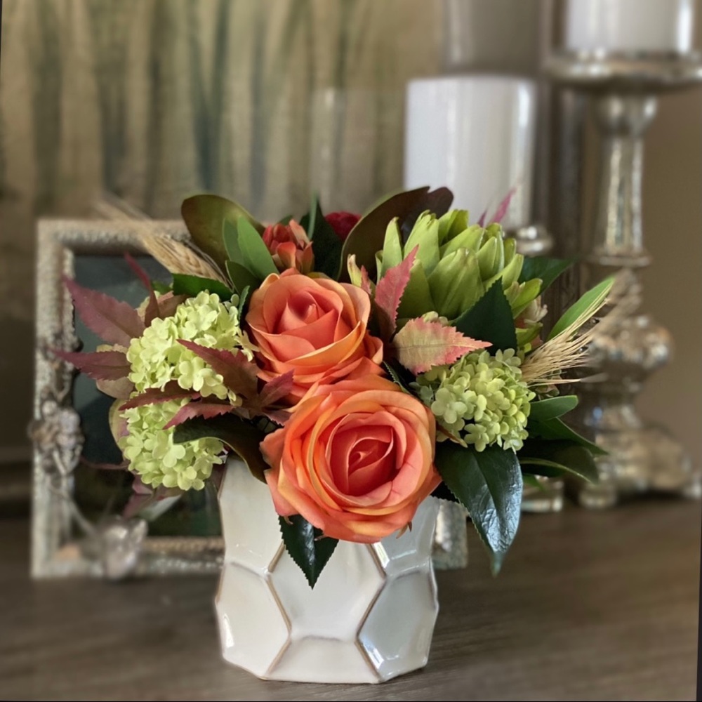 Faux floral arrangement